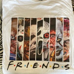 Horror Friends L NWOT Gilden Softstyle Tee Graphic Chucky Freddy Ghostface Jason
